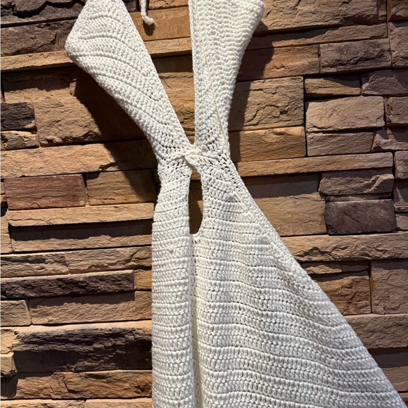 NWOT Beginning Boutique Bryleigh White Knit Mini Dress Sz 8 - Picture 3 of 6